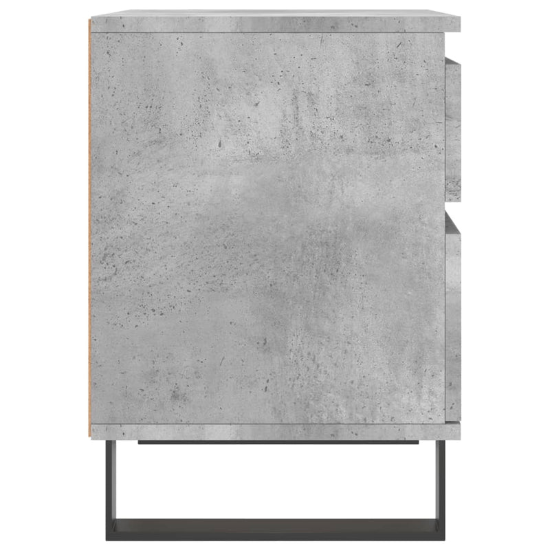 vidaXL 2 db betonszürke szerelt fa éjjeliszekrény 40 x 35 x 50 cm