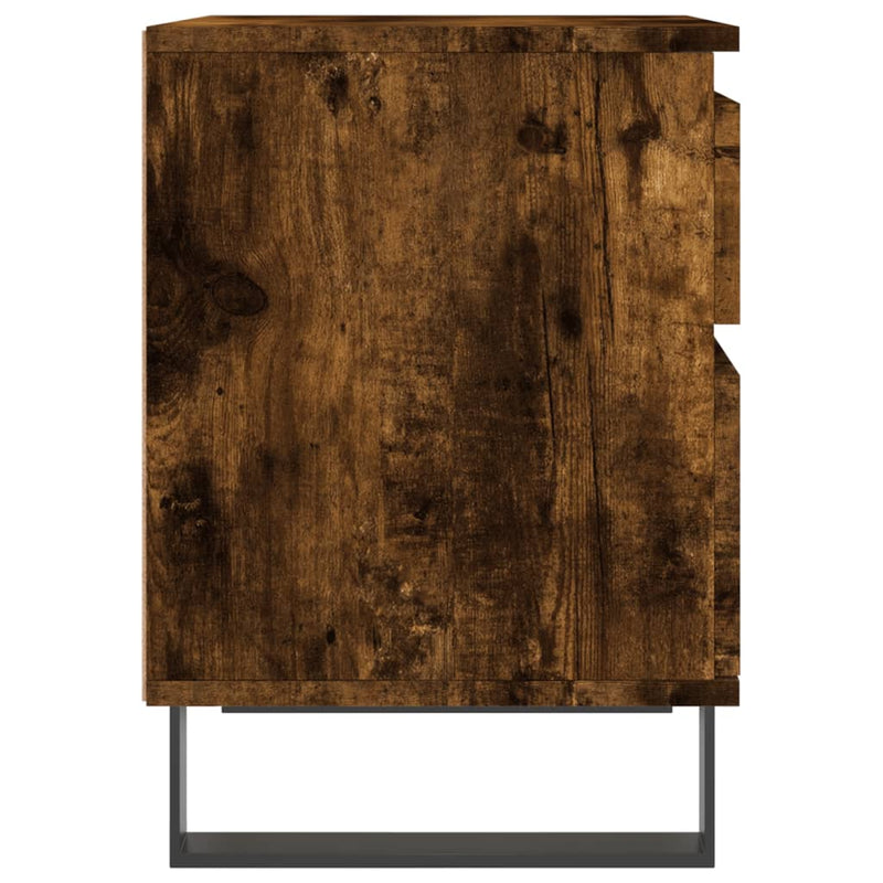 vidaXL füstös tölgy színű szerelt fa éjjeliszekrény 40 x 35 x 50 cm