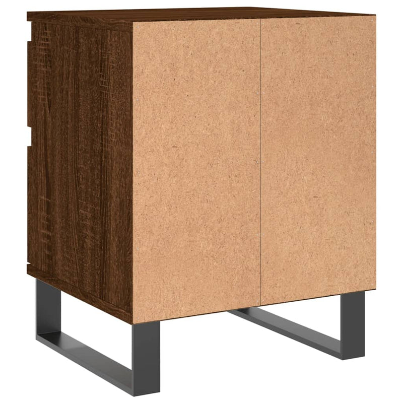 vidaXL 2 db barna tölgyszínű éjjeliszekrény 40 x 35 x 50 cm