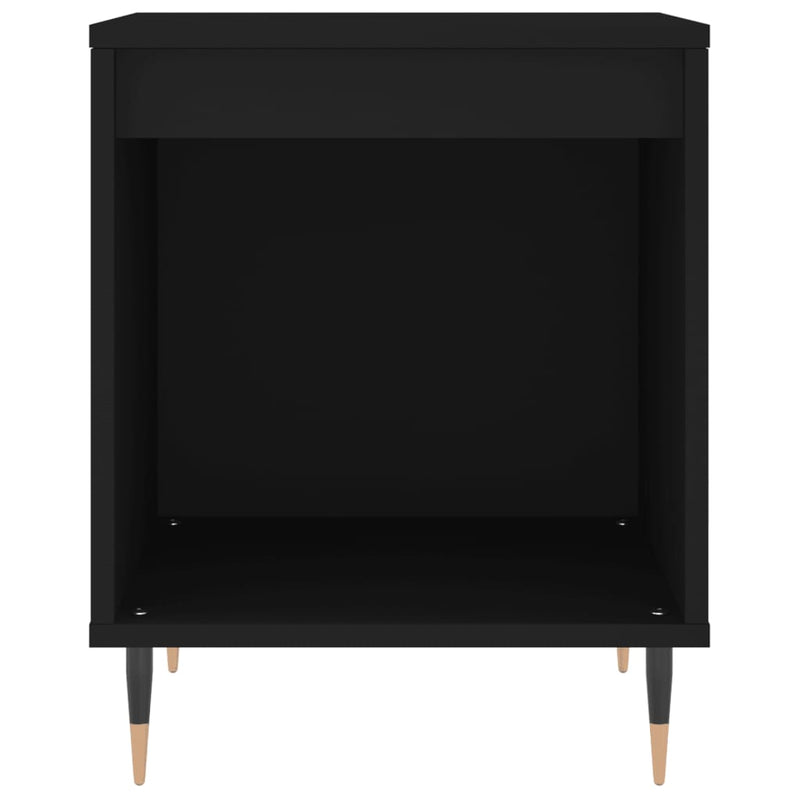 vidaXL fekete szerelt fa éjjeliszekrény 40 x 35 x 50 cm