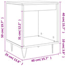 vidaXL fehér szerelt fa éjjeliszekrény 40 x 35 x 50 cm