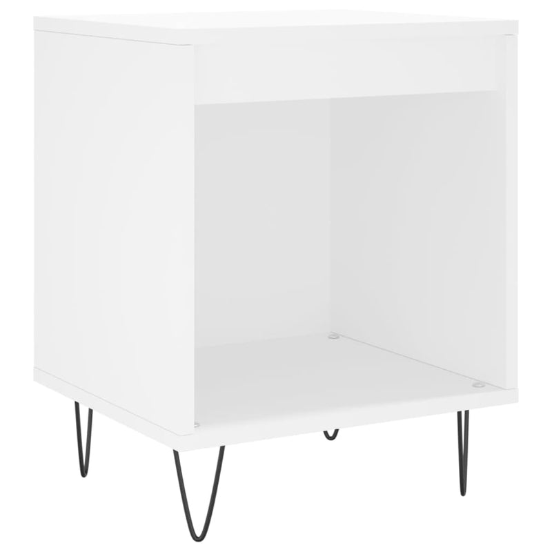 vidaXL 2 db fehér szerelt fa éjjeliszekrény 40 x 35 x 50 cm