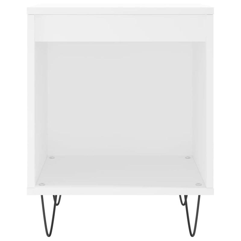 vidaXL 2 db fehér szerelt fa éjjeliszekrény 40 x 35 x 50 cm