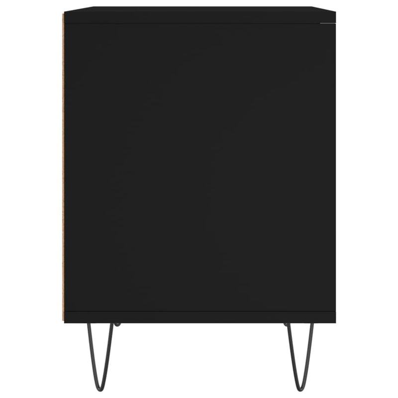 vidaXL 2 db fekete szerelt fa éjjeliszekrény 40 x 35 x 50 cm