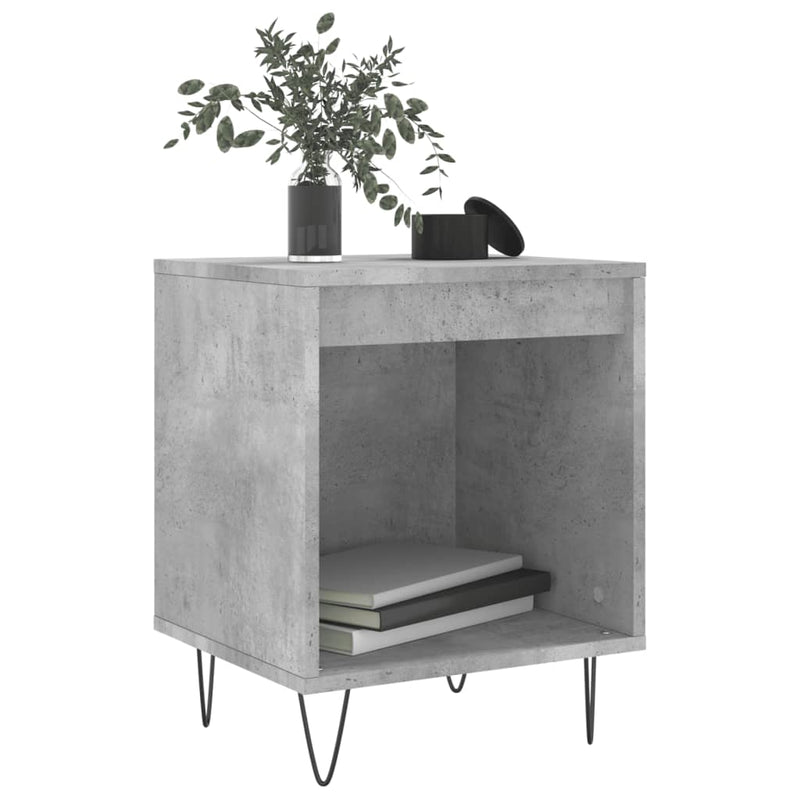 vidaXL 2 db betonszürke szerelt fa éjjeliszekrény 40 x 35 x 50 cm