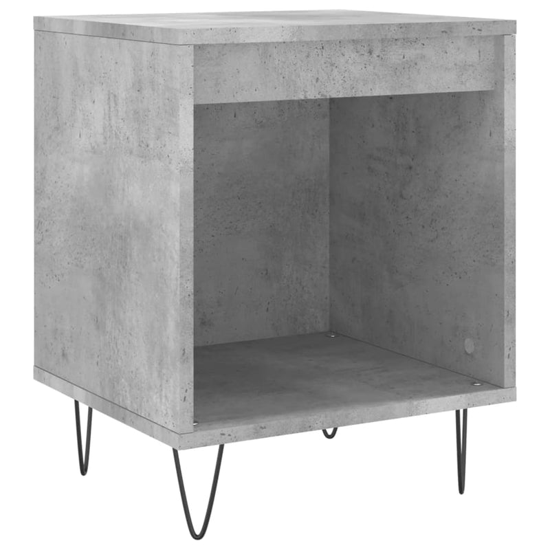 vidaXL 2 db betonszürke szerelt fa éjjeliszekrény 40 x 35 x 50 cm