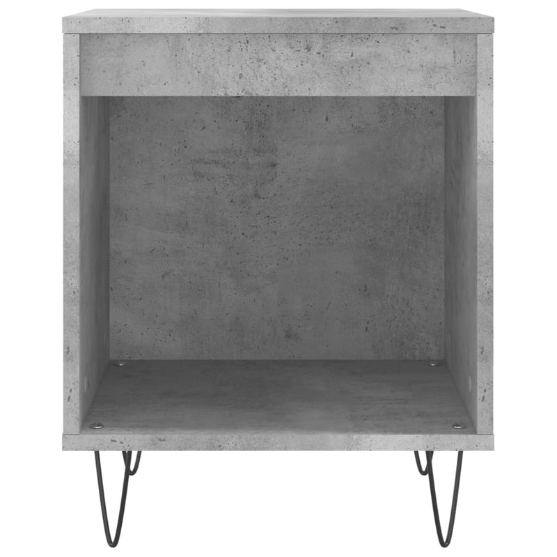 vidaXL 2 db betonszürke szerelt fa éjjeliszekrény 40 x 35 x 50 cm