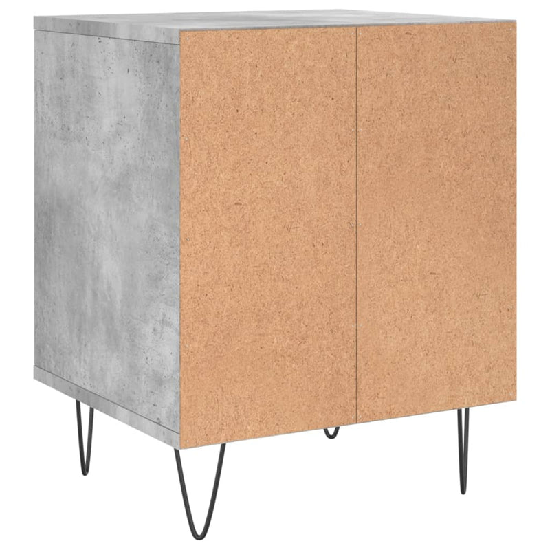 vidaXL 2 db betonszürke szerelt fa éjjeliszekrény 40 x 35 x 50 cm