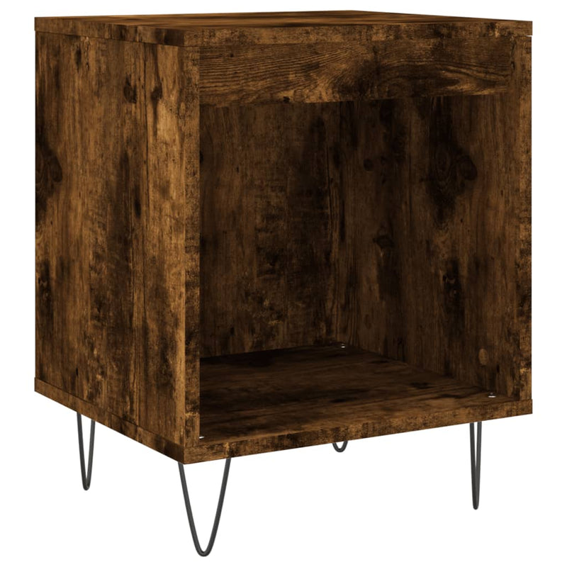 vidaXL 2 db füstös tölgy színű éjjeliszekrény 40 x 35 x 50 cm