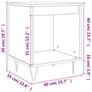 vidaXL szürke sonoma színű szerelt fa éjjeliszekrény 40 x 35 x 50 cm
