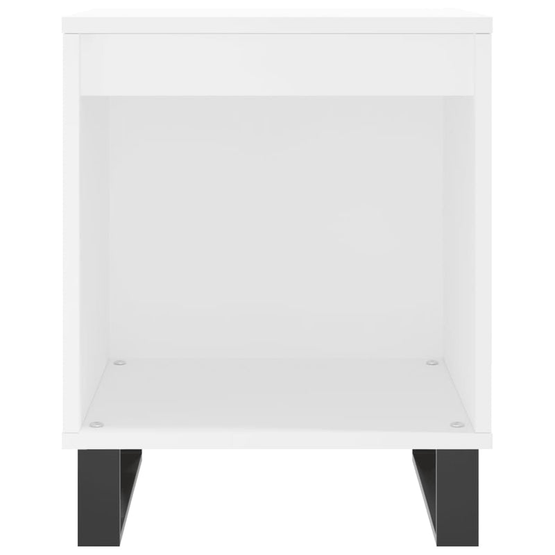 vidaXL 2 db fehér szerelt fa éjjeliszekrény 40 x 35 x 50 cm