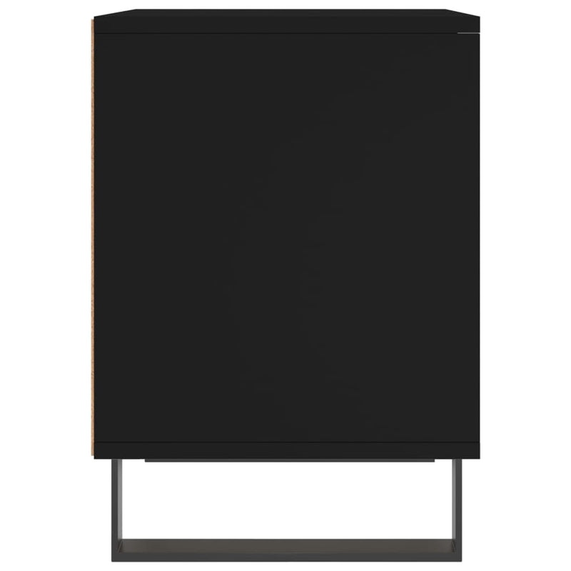 vidaXL 2 db fekete szerelt fa éjjeliszekrény 40 x 35 x 50 cm