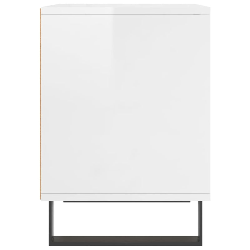 vidaXL 2 db magasfényű fehér szerelt fa éjjeliszekrény 40x35x50 cm