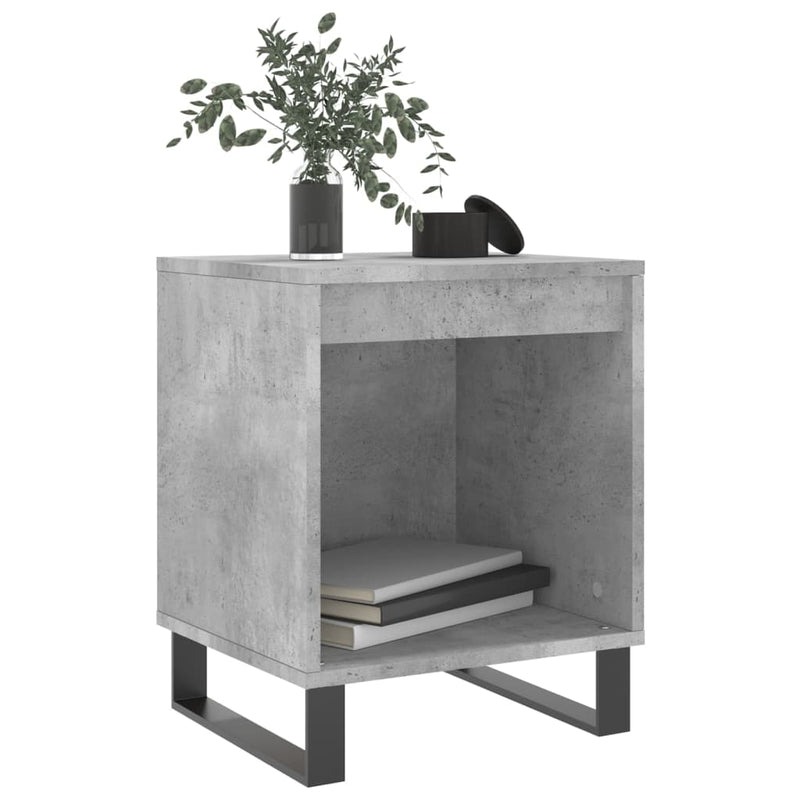 vidaXL 2 db betonszürke szerelt fa éjjeliszekrény 40 x 35 x 50 cm