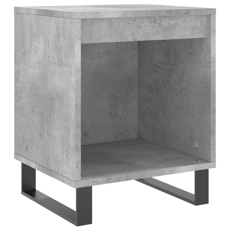 vidaXL 2 db betonszürke szerelt fa éjjeliszekrény 40 x 35 x 50 cm
