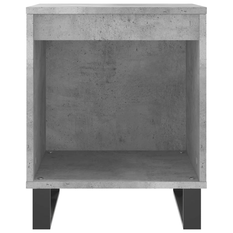 vidaXL 2 db betonszürke szerelt fa éjjeliszekrény 40 x 35 x 50 cm