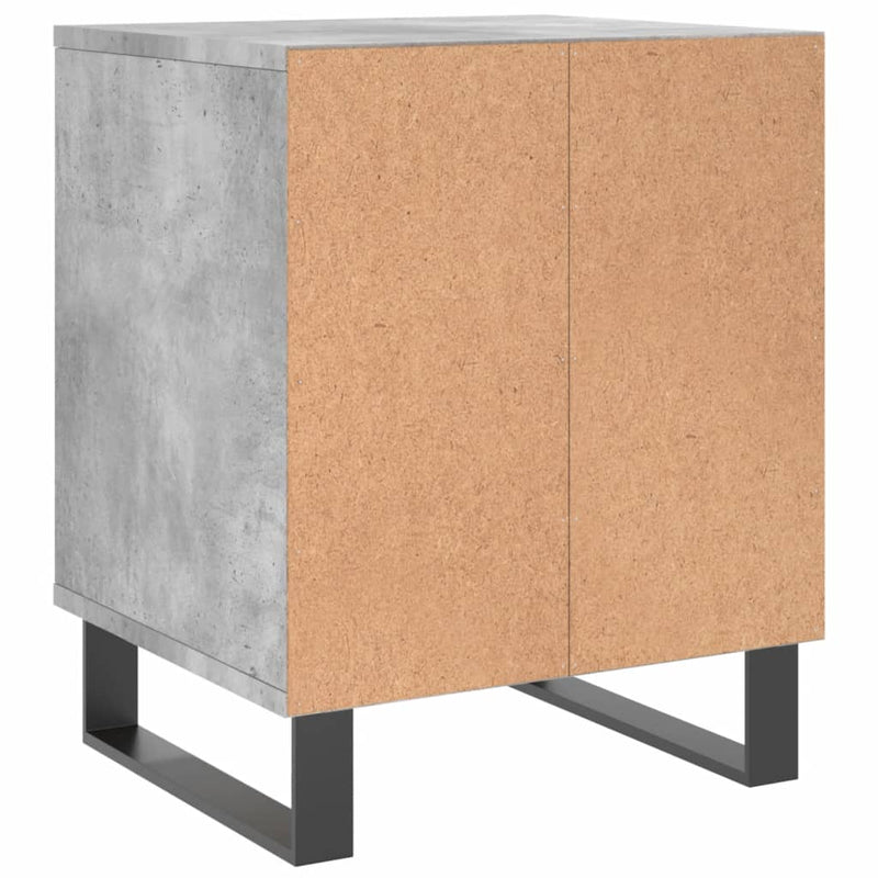 vidaXL 2 db betonszürke szerelt fa éjjeliszekrény 40 x 35 x 50 cm