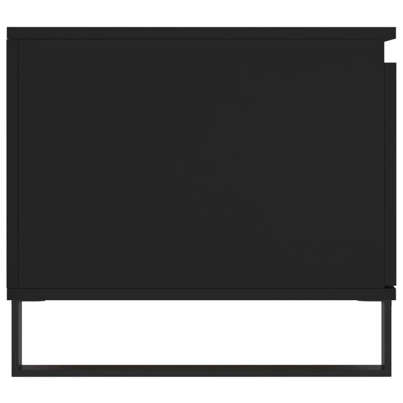 vidaXL fekete szerelt fa dohányzóasztal 100 x 50 x 45 cm