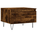 vidaXL 2 db füstös tölgy szerelt fa dohányzóasztal 50 x 46 x 35 cm