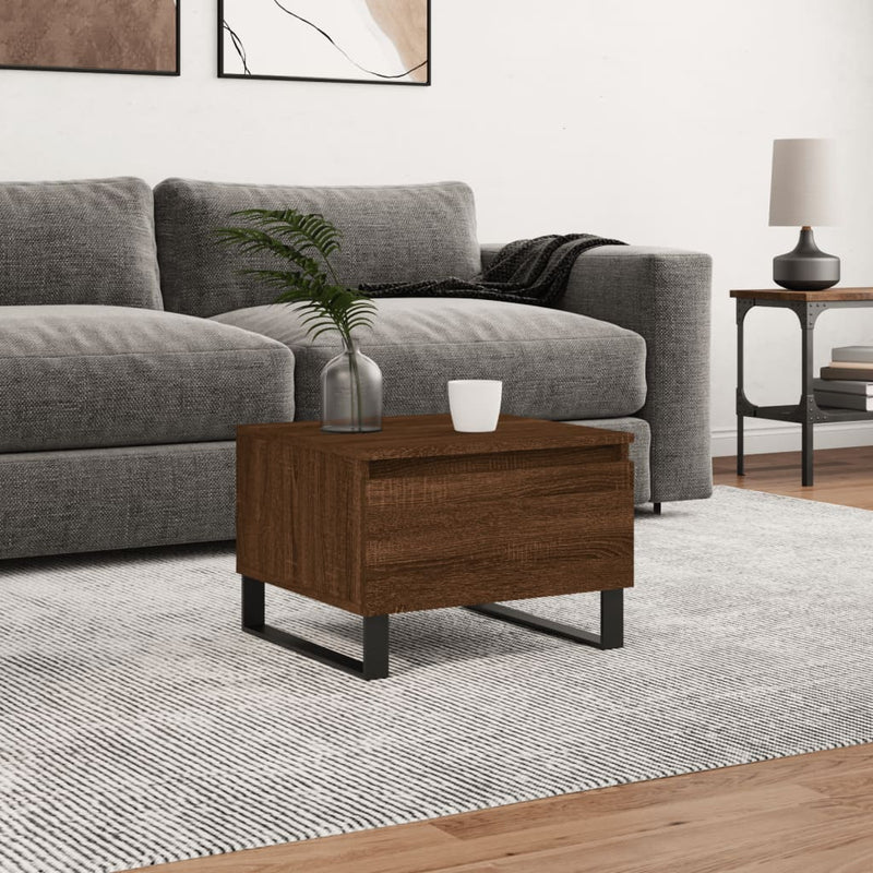 vidaXL barna tölgy színű szerelt fa dohányzóasztal 50 x 46 x 35 cm