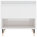 vidaXL magasfényű fehér szerelt fa dohányzóasztal 50 x 46 x 50 cm