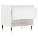 vidaXL magasfényű fehér szerelt fa dohányzóasztal 50 x 46 x 50 cm