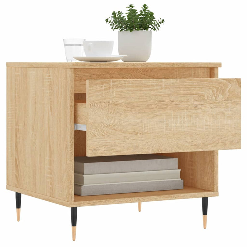 vidaXL 2 db sonoma tölgy szerelt fa dohányzóasztal 50x46x50 cm