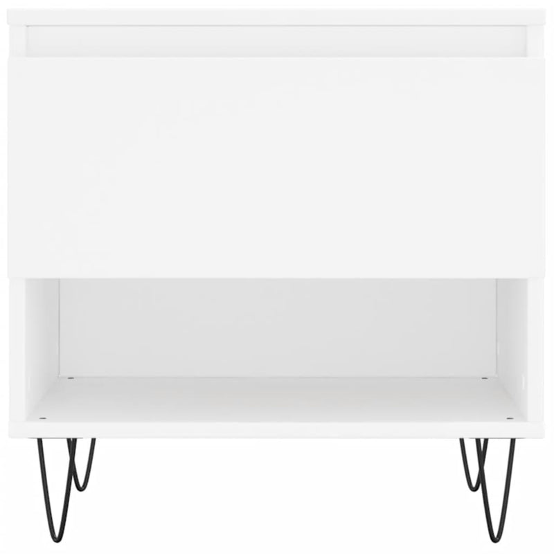 vidaXL 2 db fehér szerelt fa dohányzóasztal 50 x 46 x 50 cm