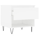 vidaXL 2 db fehér szerelt fa dohányzóasztal 50 x 46 x 50 cm