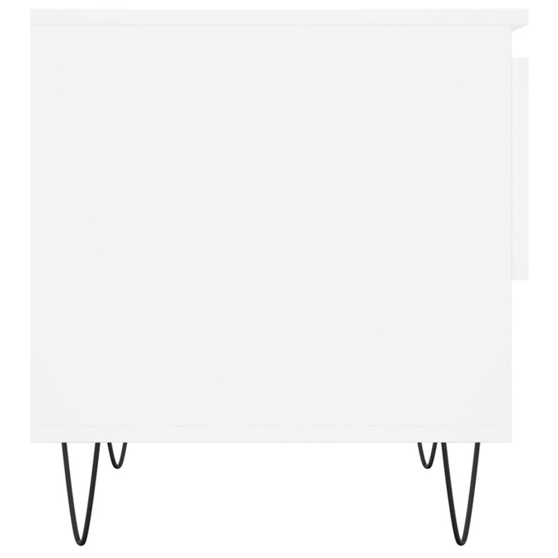 vidaXL 2 db fehér szerelt fa dohányzóasztal 50 x 46 x 50 cm