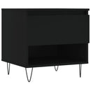 vidaXL 2 db fekete szerelt fa dohányzóasztal 50 x 46 x 50 cm