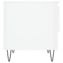 vidaXL 2 db magasfényű fehér szerelt fa dohányzóasztal 50 x 46 x 50 cm