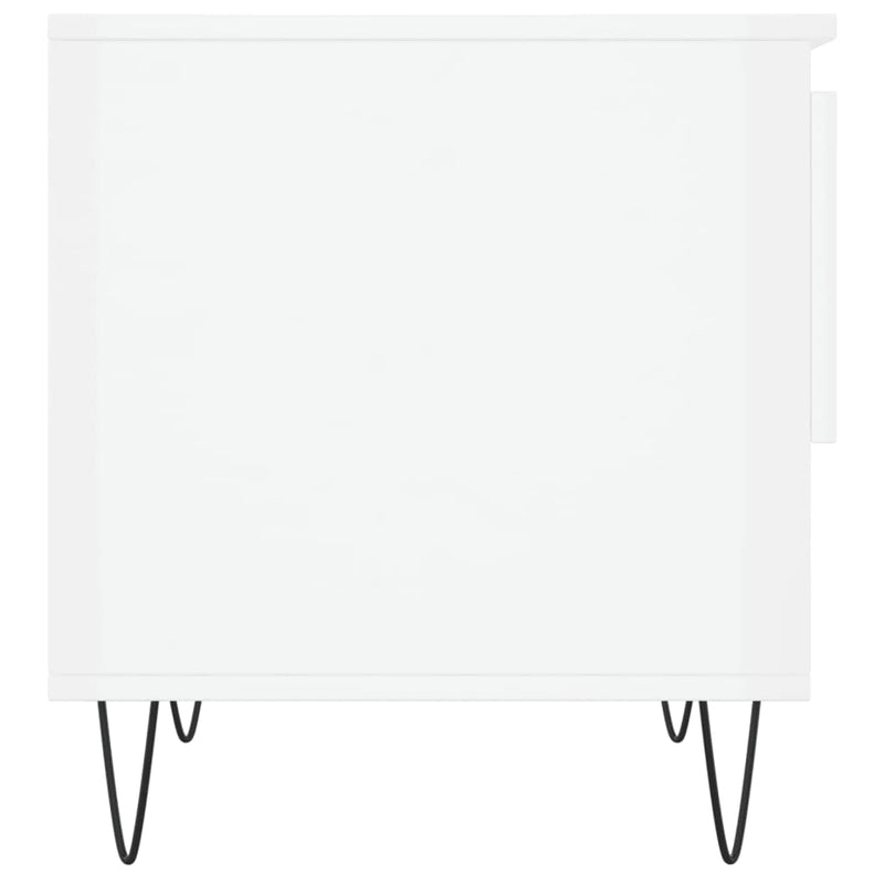 vidaXL 2 db magasfényű fehér szerelt fa dohányzóasztal 50 x 46 x 50 cm