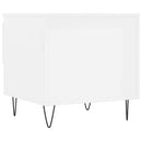 vidaXL 2 db magasfényű fehér szerelt fa dohányzóasztal 50 x 46 x 50 cm