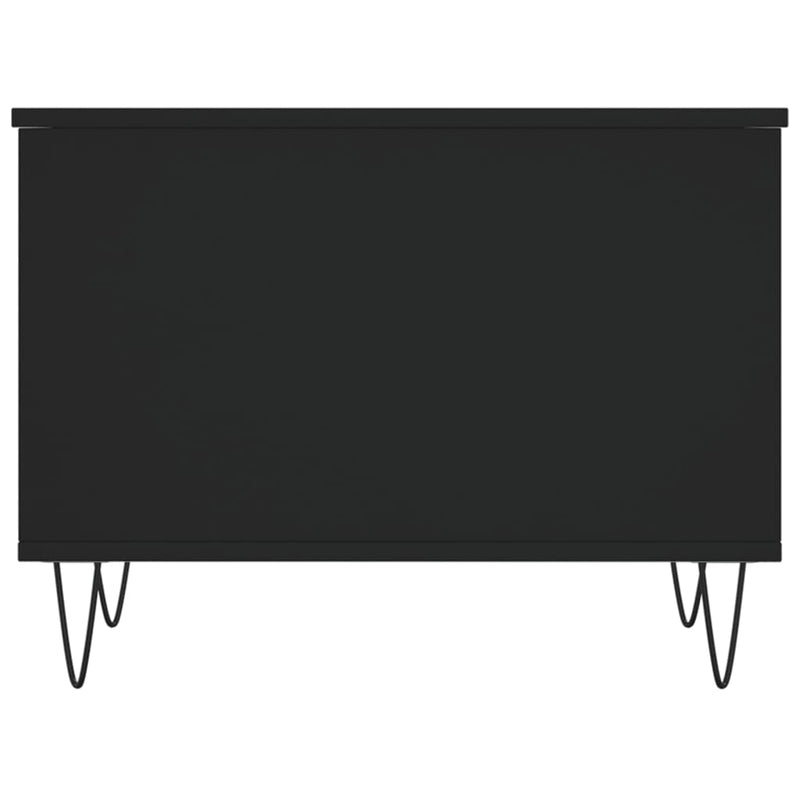 vidaXL fekete szerelt fa dohányzóasztal 60x44,5x45 cm