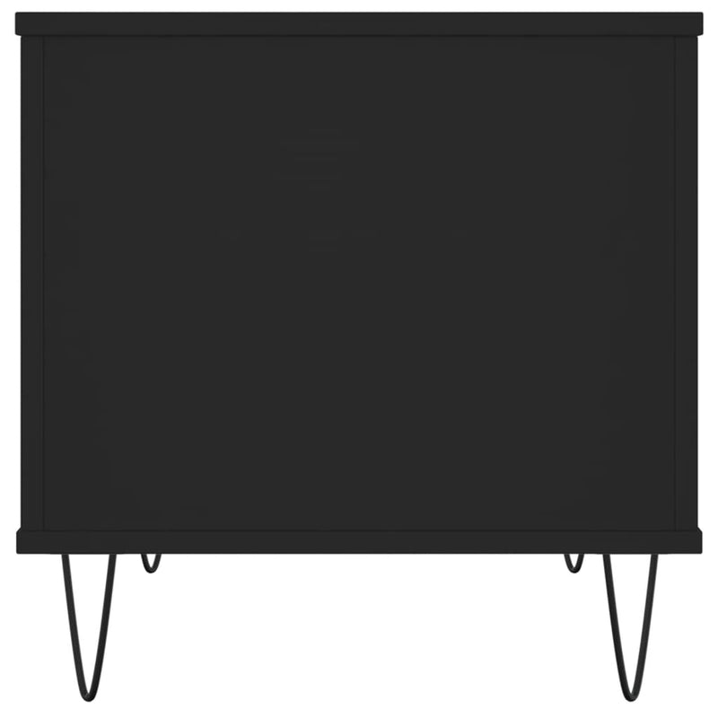 vidaXL fekete szerelt fa dohányzóasztal 60x44,5x45 cm