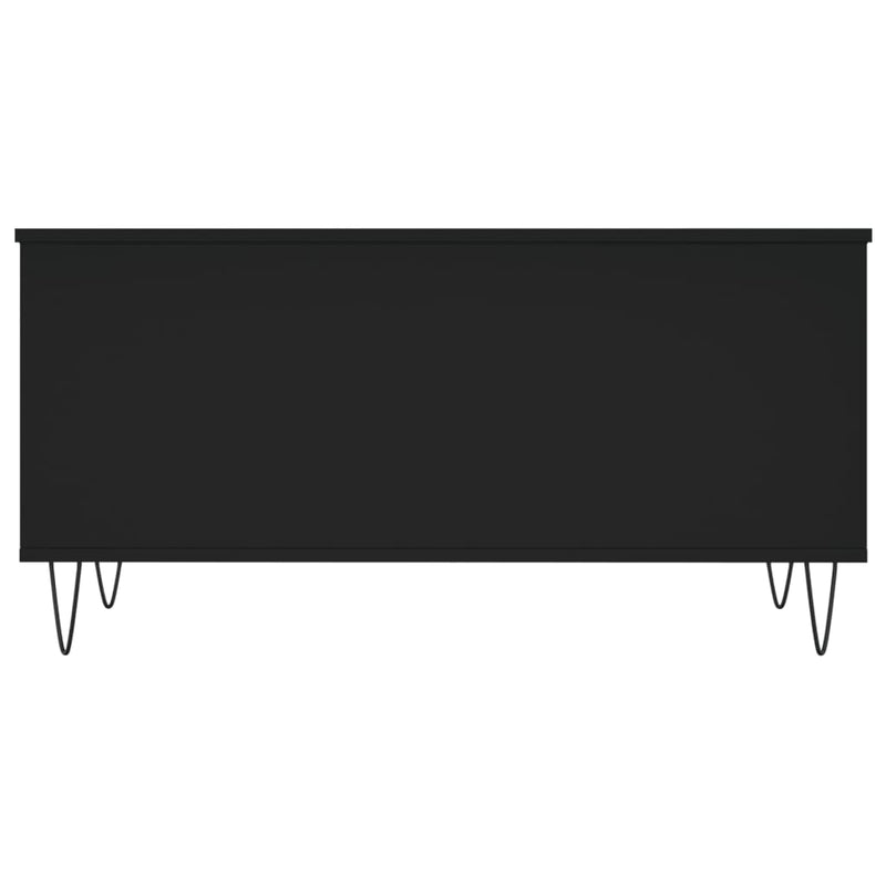 vidaXL fekete szerelt fa dohányzóasztal 90x44,5x45 cm