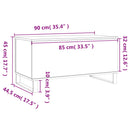 vidaXL barna tölgyszínű szerelt fa dohányzóasztal 90x44,5x45 cm