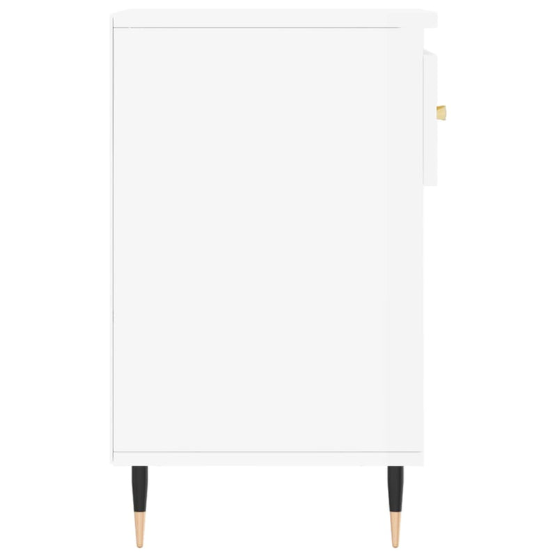 vidaXL magasfényű fehér szerelt fa cipősszekrény 102x36x60 cm