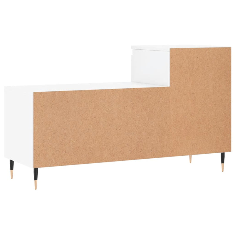 vidaXL magasfényű fehér szerelt fa cipősszekrény 102x36x60 cm