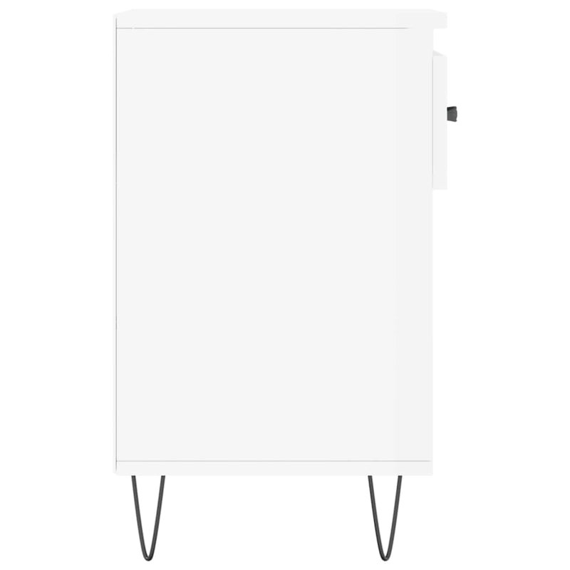 vidaXL magasfényű fehér szerelt fa cipősszekrény 102x36x60 cm