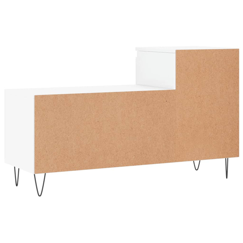 vidaXL magasfényű fehér szerelt fa cipősszekrény 102x36x60 cm