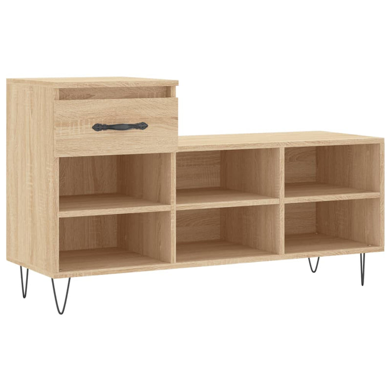 vidaXL sonoma tölgy színű szerelt fa cipőszekrény 102x36x60 cm