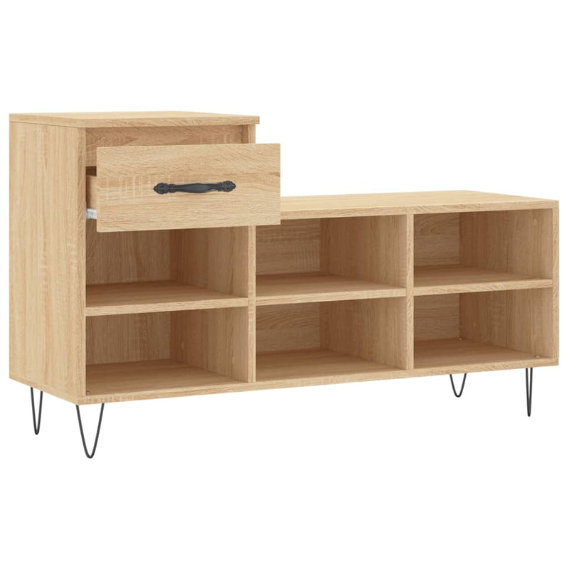 vidaXL sonoma tölgy színű szerelt fa cipőszekrény 102x36x60 cm