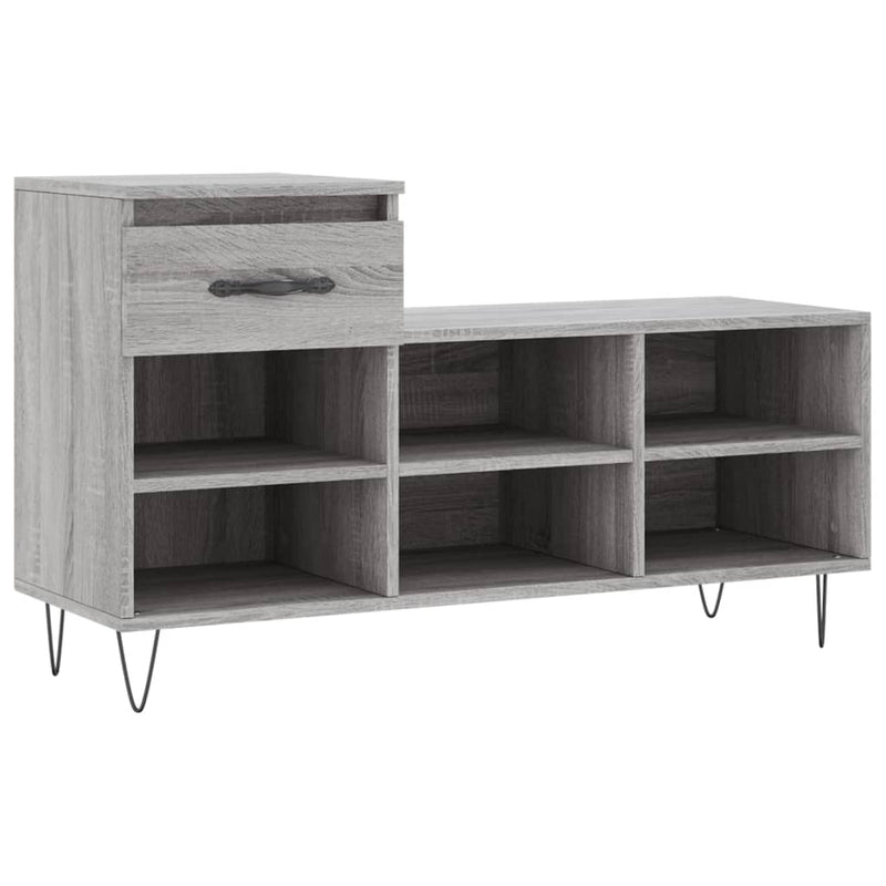 vidaXL szürke sonoma színű szerelt fa cipősszekrény 102x36x60 cm