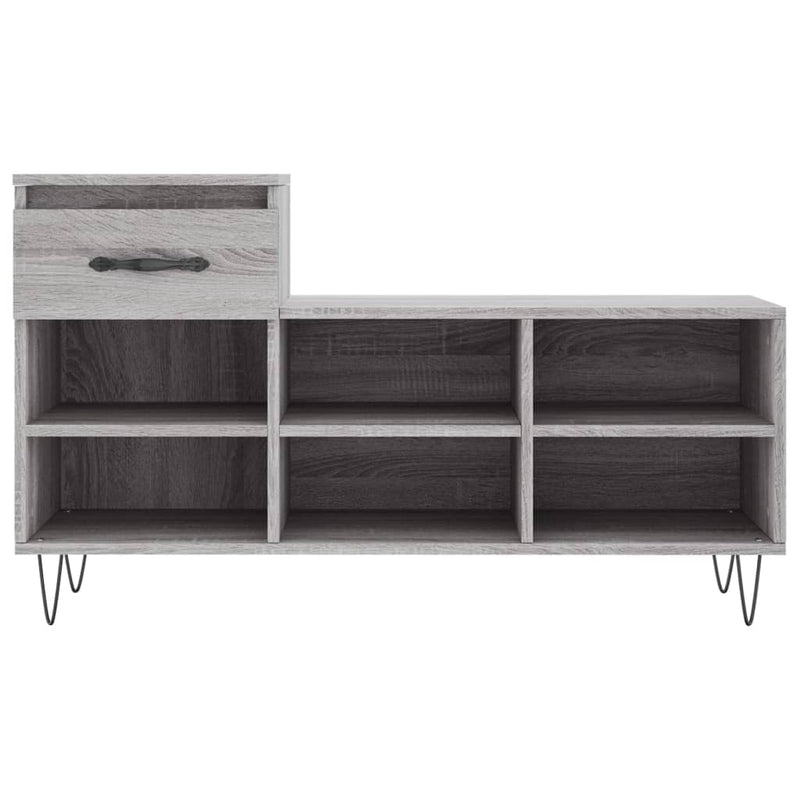 vidaXL szürke sonoma színű szerelt fa cipősszekrény 102x36x60 cm