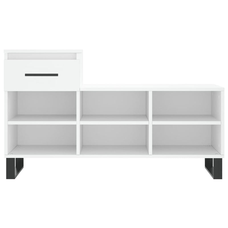 vidaXL fehér szerelt fa cipősszekrény 102x36x60 cm