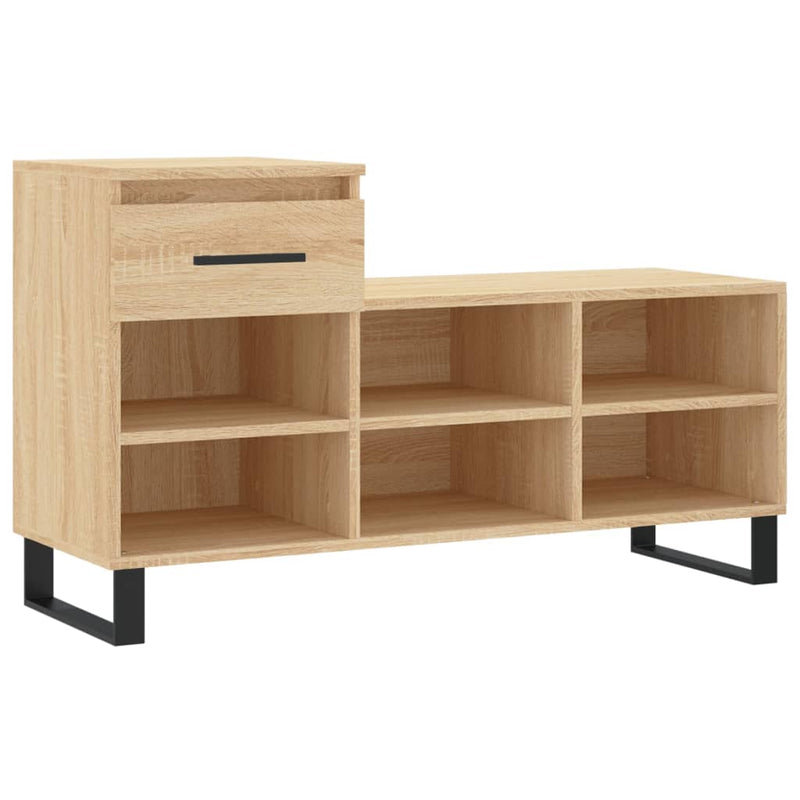 vidaXL sonoma tölgy színű szerelt fa cipőszekrény 102x36x60 cm