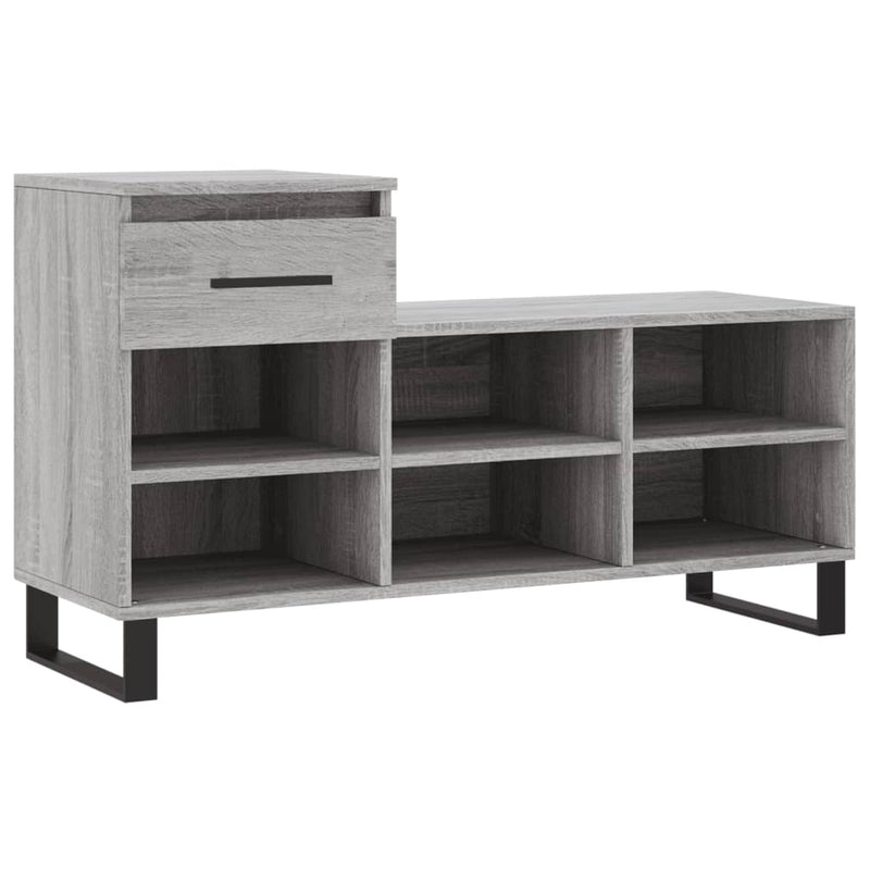 vidaXL szürke sonoma színű szerelt fa cipősszekrény 102x36x60 cm