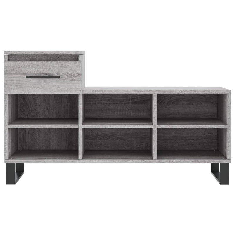 vidaXL szürke sonoma színű szerelt fa cipősszekrény 102x36x60 cm